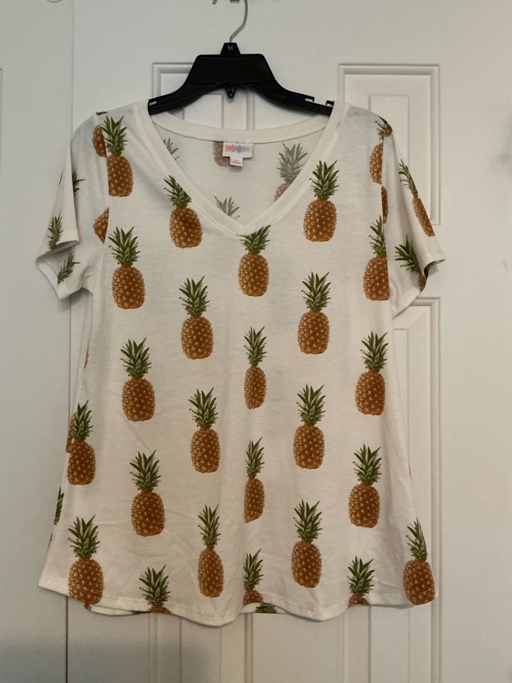 Lularoe Small Pineapple Christy V-neck Tee